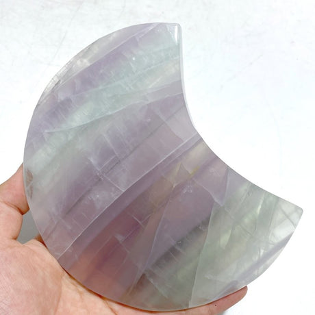 5 Pieces Fluorite Moon Carving With Stand - Wholesale Crystals
