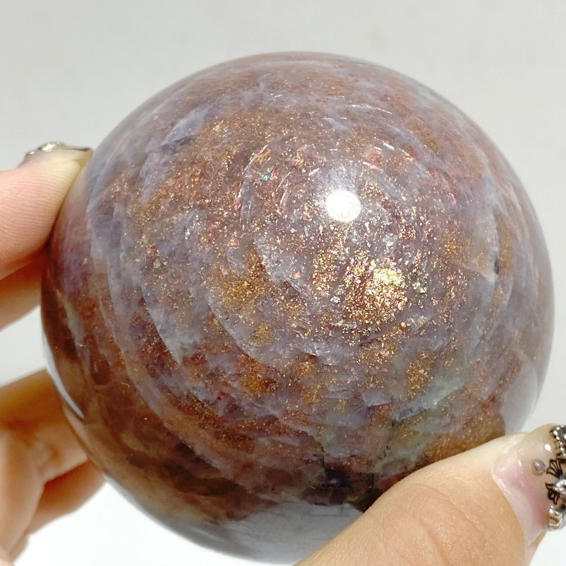5 Pieces High Quality Sunstone Mixed Cordierite Spheres -Wholesale Crystals