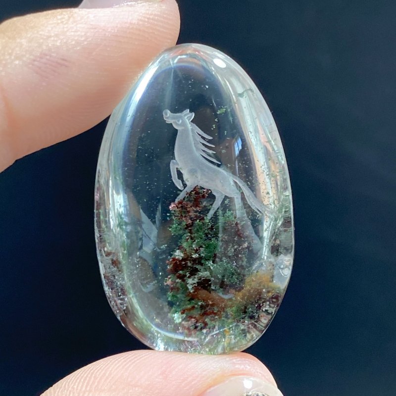 5 Pieces Horse Garden Quartz Inner Scene Carving -Wholesale Crystals