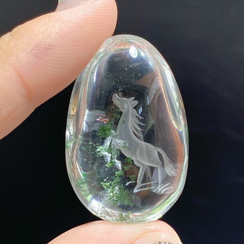 5 Pieces Horse Garden Quartz Inner Scene Carving -Wholesale Crystals