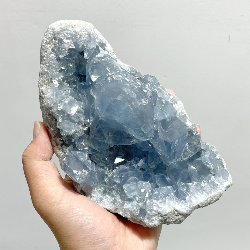 5 Pieces Large Blue Celestite Cluster Home Decor - Wholesale Crystals