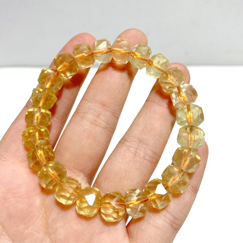 5 Pieces Multi - faceted Citrine Bracelets - Wholesale Crystals