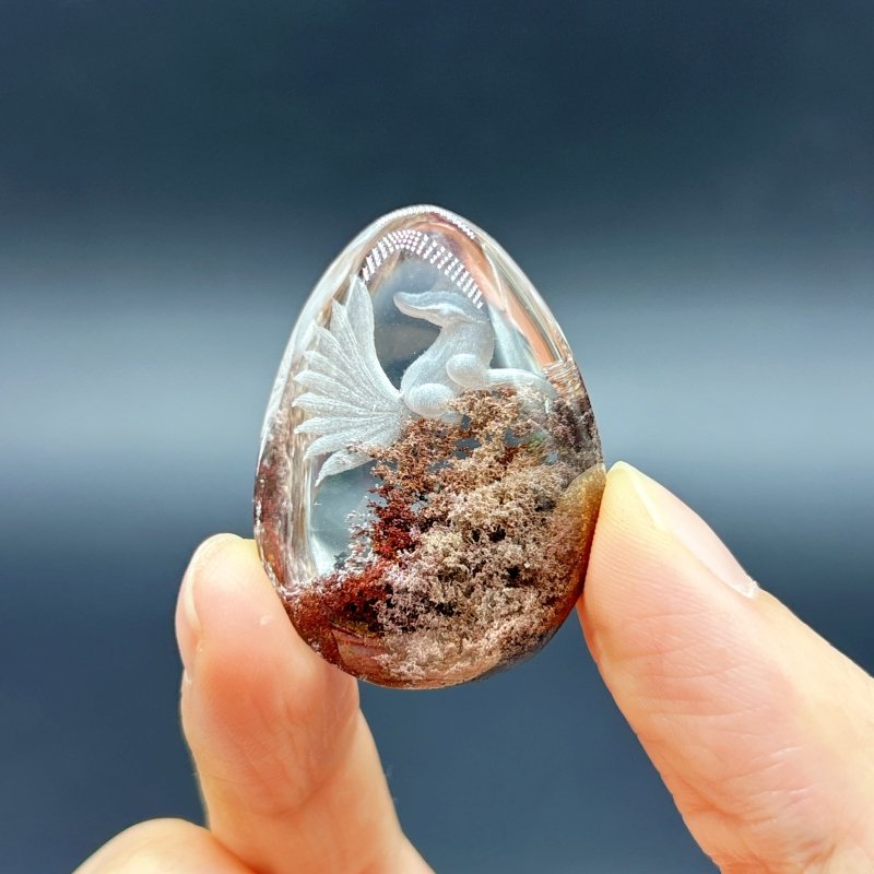 5 Pieces Nine - tailed Fox Garden Quartz Inner Scene Carving - Wholesale Crystals