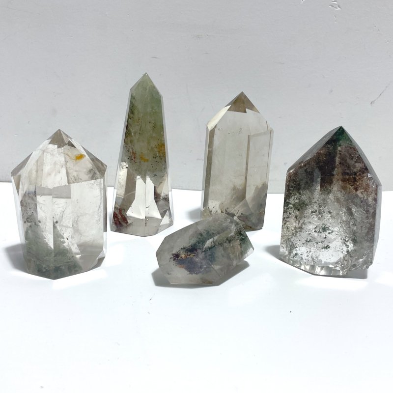 5 Pieces Polished Garden Quartz Free Form - Wholesale Crystals