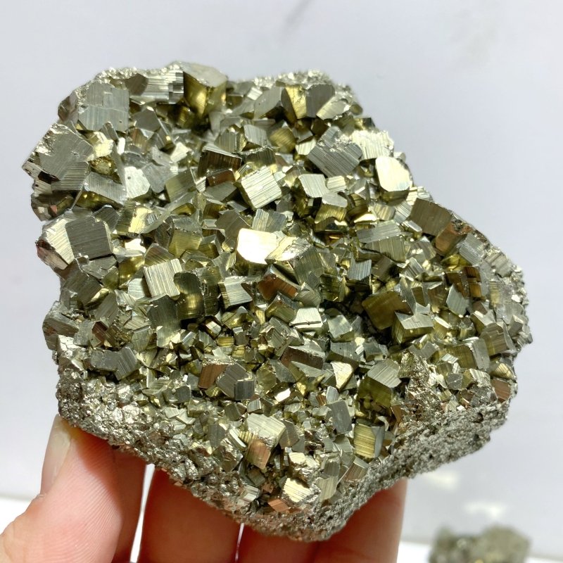 5 Pieces Raw Pyrite Mixed Calcite Specimen Mineral - Wholesale Crystals