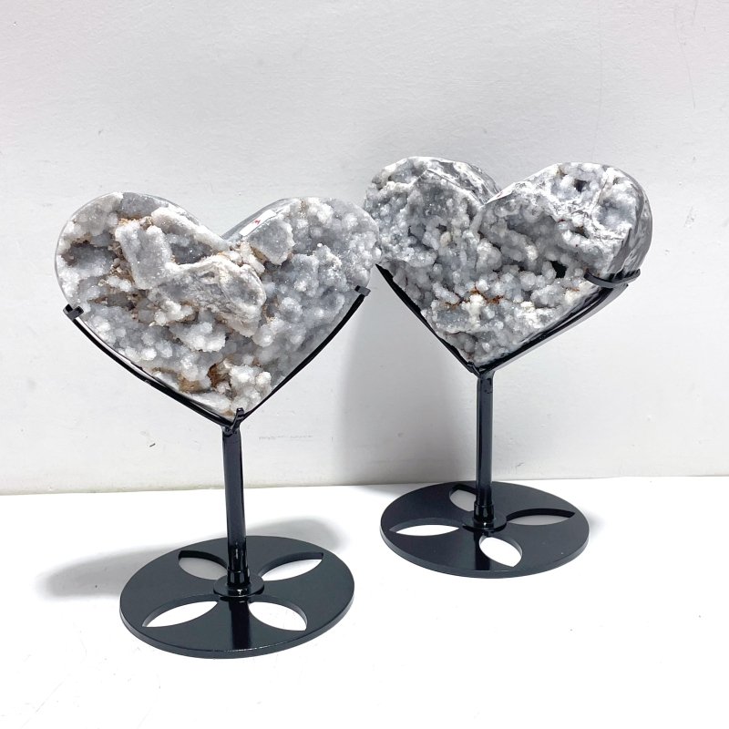 5 Pieces Sphalerite Heart With Stand - Wholesale Crystals