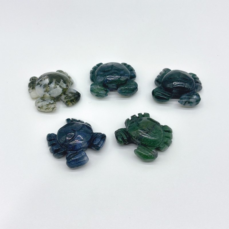 5 Types Mini Crab Rose Quartz Moss Agate Wholesale -Wholesale Crystals