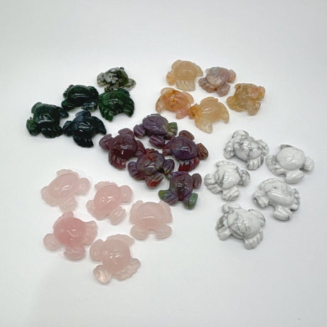 5 Types Mini Crab Rose Quartz Moss Agate Wholesale -Wholesale Crystals