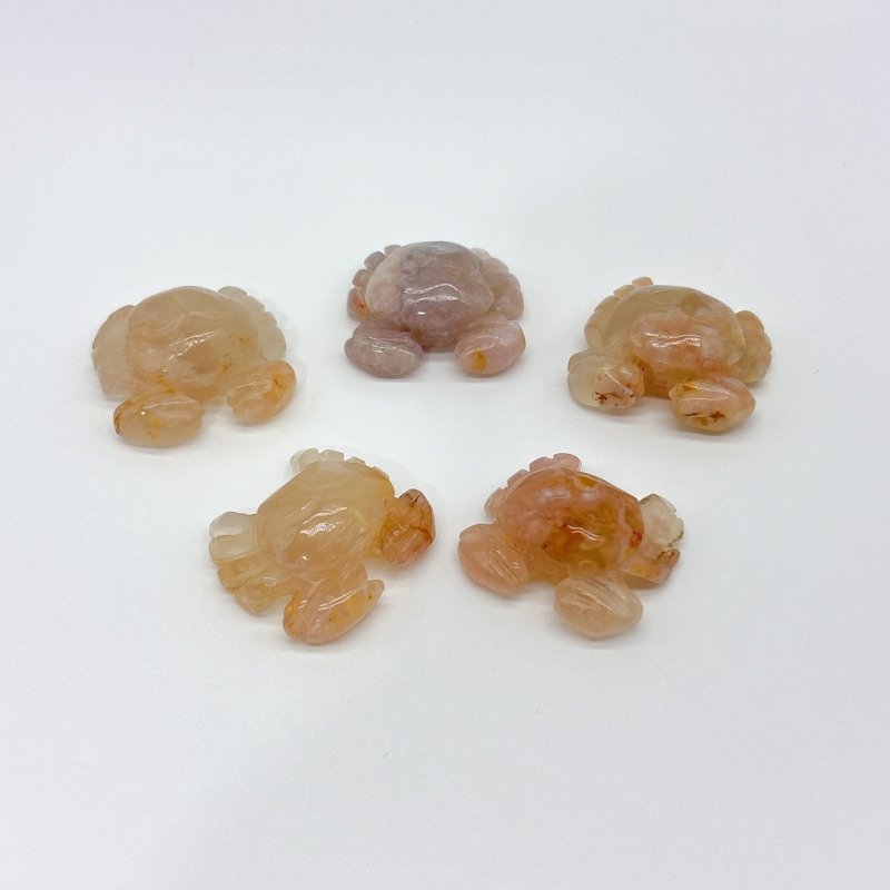 5 Types Mini Crab Rose Quartz Moss Agate Wholesale -Wholesale Crystals