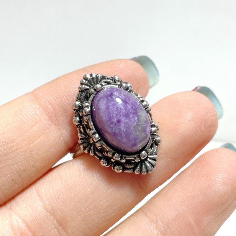 50 Pieces Charoite Different Styles Ring 3 - Wholesale Crystals