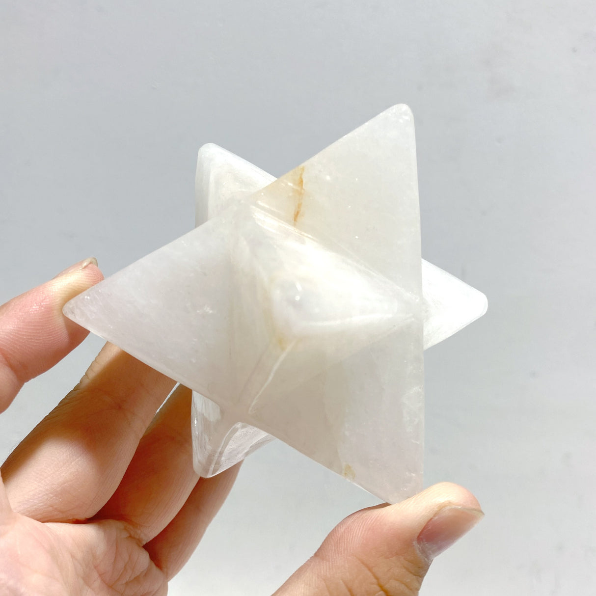 8 Pieces Large Clear Quartz Merkaba Carving