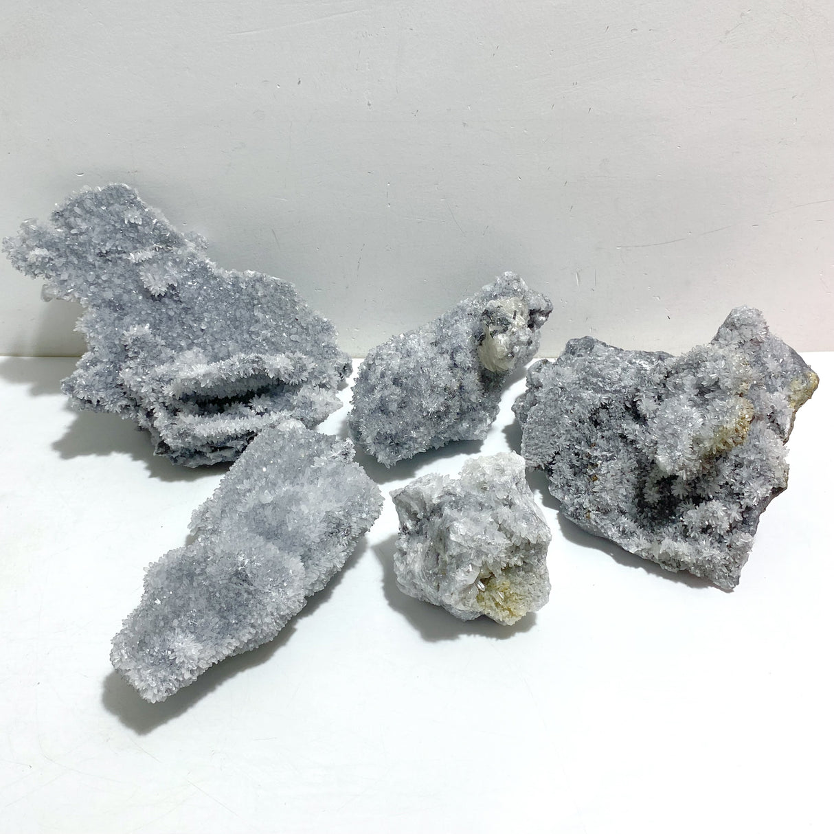 5 Pieces Large Black Clear Quartz Cluster Specimen For Collection