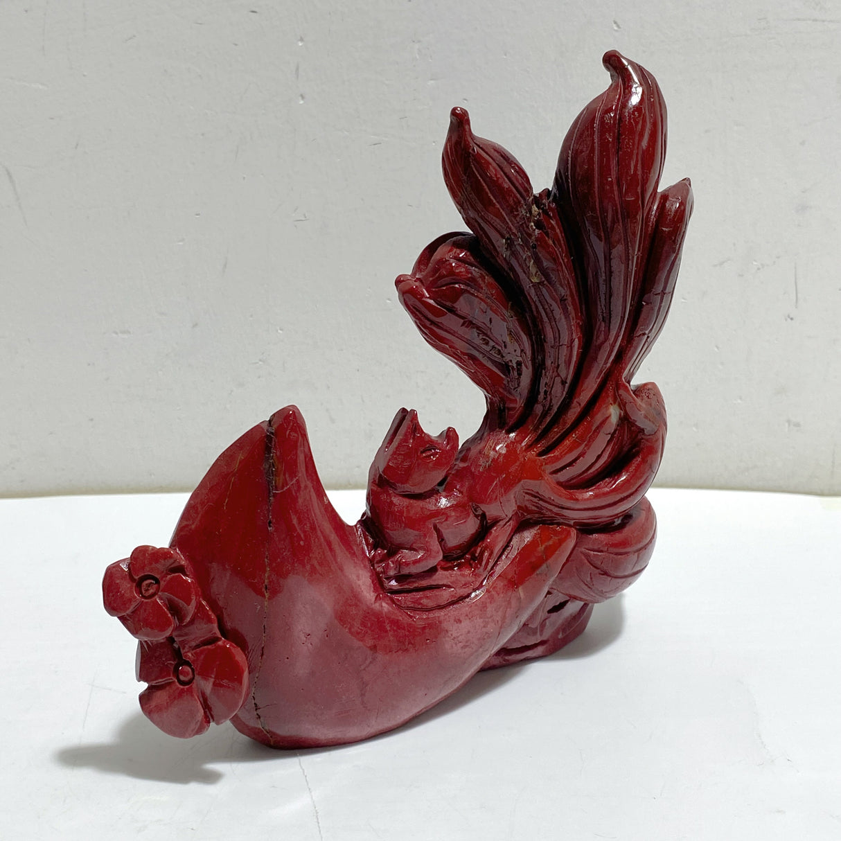 2 Pieces Mookaite Nine-tailed Fox Carving