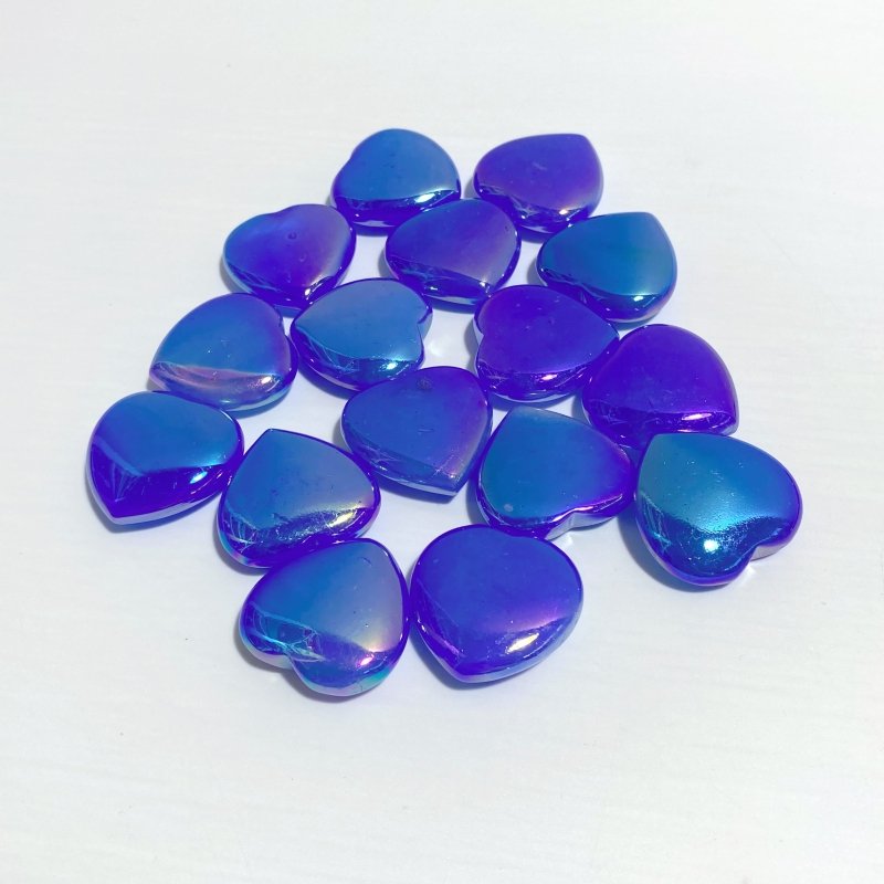 6 Colors Mixed Aura Rose Quartz Heart Wholesale Closeout -Wholesale Crystals