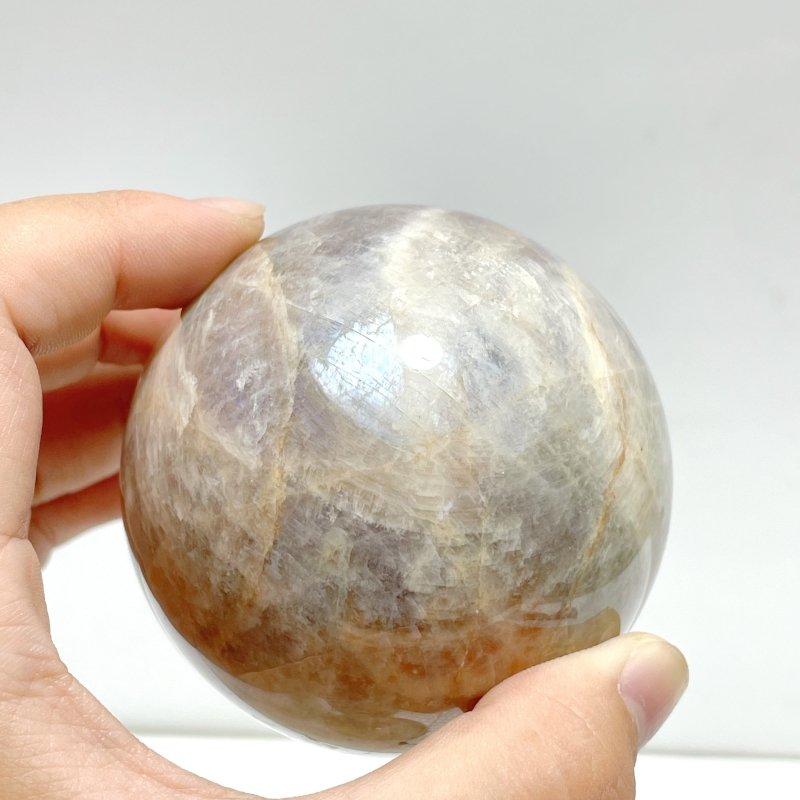 6 Pieces Big Sunstone Mixed Moonstone Spheres - Wholesale Crystals