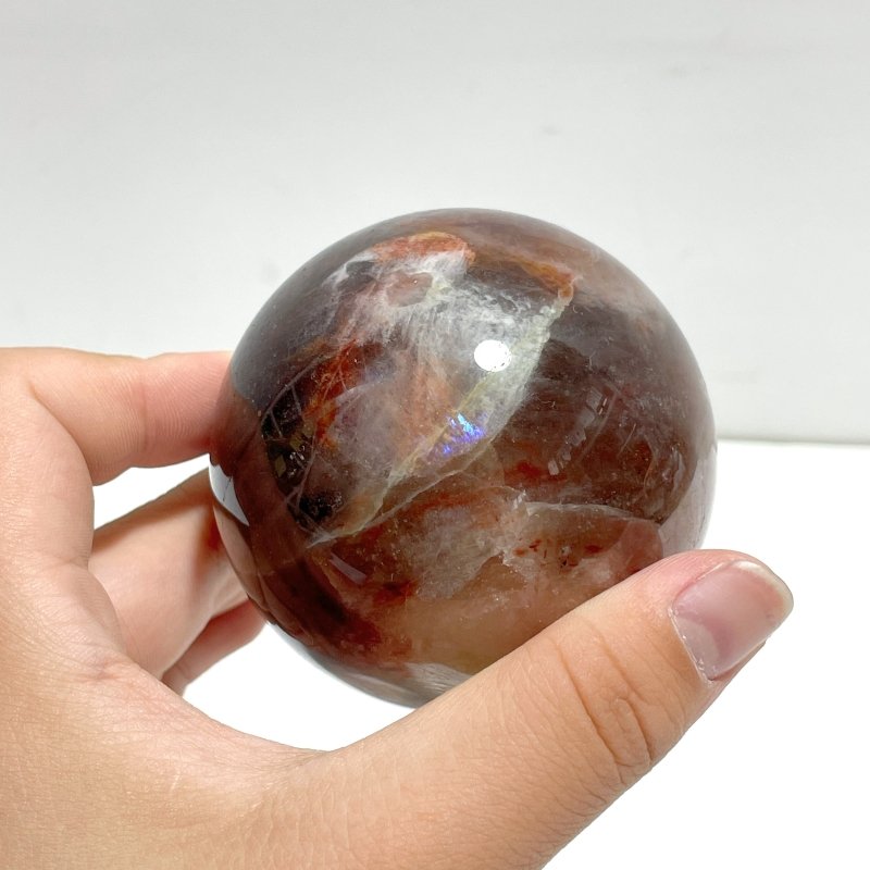 6 Pieces Blue Moonstone Mixed Fire Quartz Spheres - Wholesale Crystals