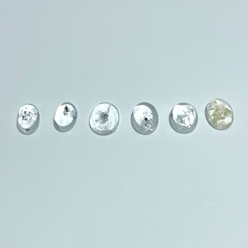 6 Pieces Enhydro Quartz Oval Cabochon Crystal DIY Pendants 1 - Wholesale Crystals