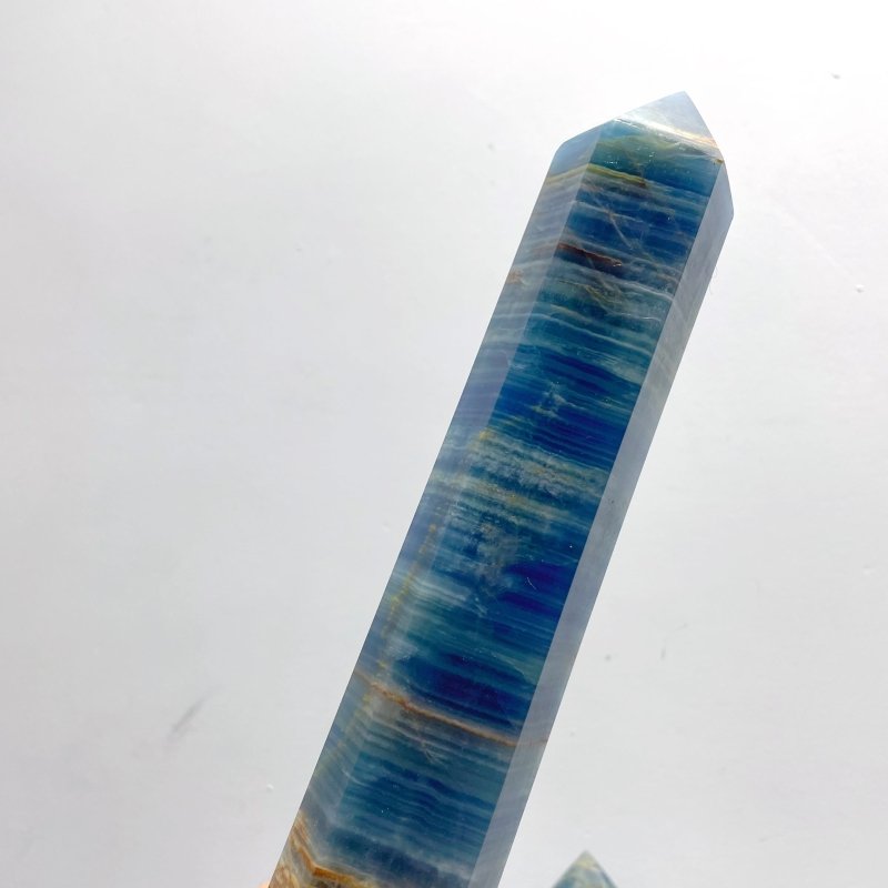 6 Pieces High Quality Blue Onyx Tower - Wholesale Crystals