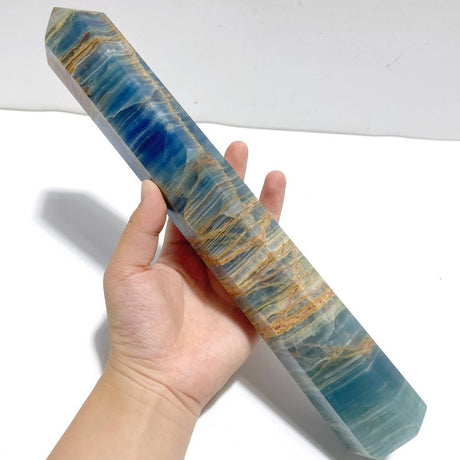 6 Pieces High Quality Blue Onyx Tower - Wholesale Crystals