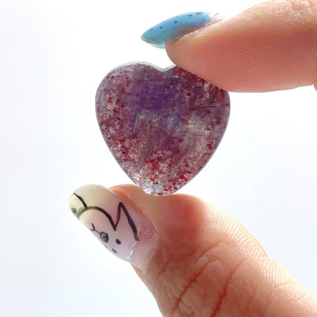 6 Pieces High Quality Cordierite Mixed Lepidocrocite Heart - Wholesale Crystals