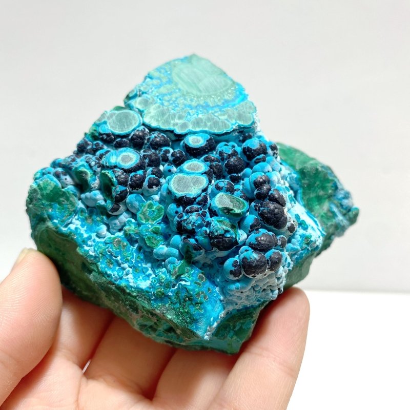 6 Pieces High Quality Small Chrysocolla Mixed Malachite Slab Specimen 5 - Wholesale Crystals