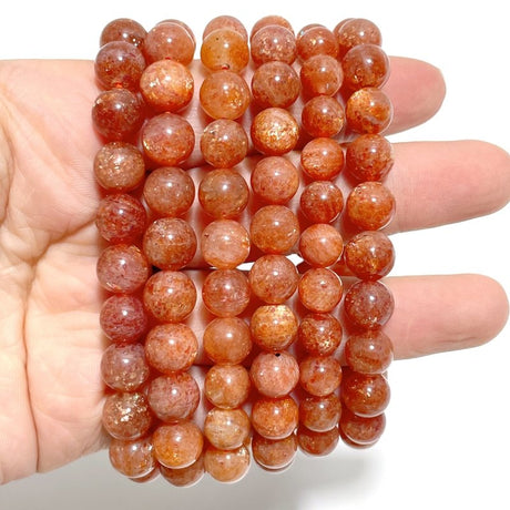 6 Pieces High Quality Sunstone Bracelets For Collection - Wholesale Crystals
