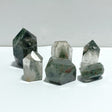 6 Pieces Polished Garden Quartz Free Form - Wholesale Crystals