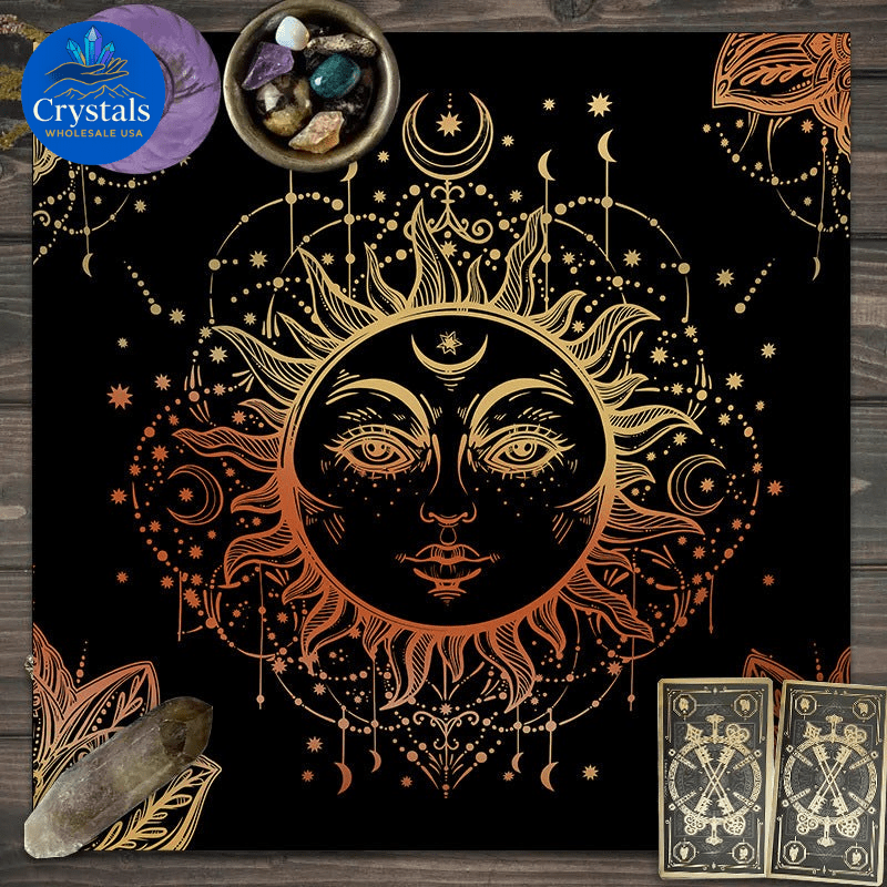 6 Sun & Moon Tarot Tablecloth - Wholesale Crystals