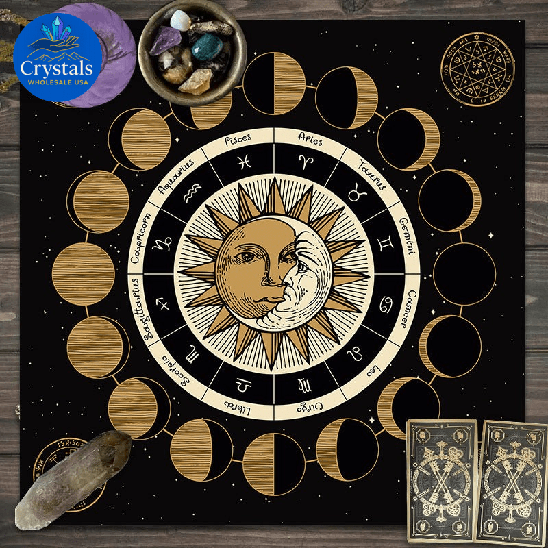 6 Sun & Moon Tarot Tablecloth - Wholesale Crystals