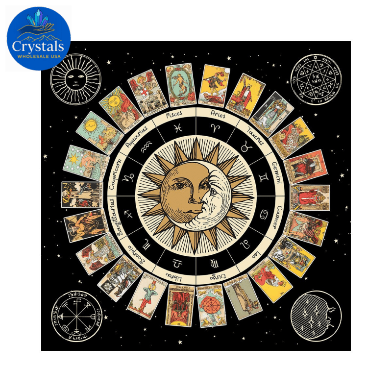 6 Sun & Moon Tarot Tablecloth - Wholesale Crystals