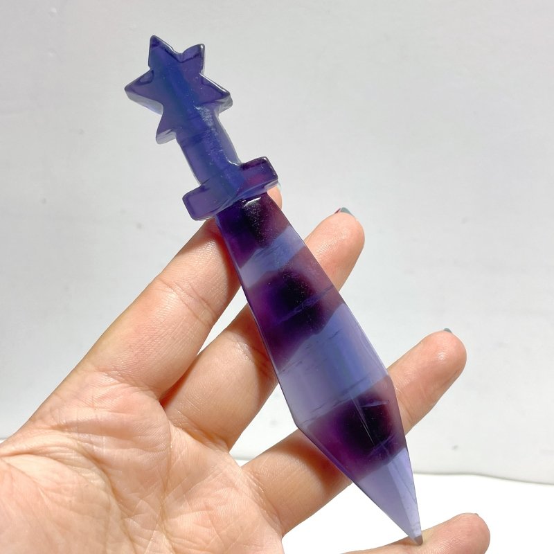 6 Types Halloween Knife Dagger Wholesale Fluorite Obsidian Chevron Amethyst - Wholesale Crystals