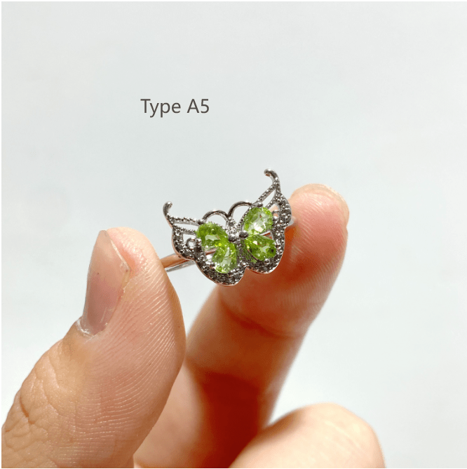 6 Types Peridot Cut Faceted Ring Wholesale - Wholesale Crystals
