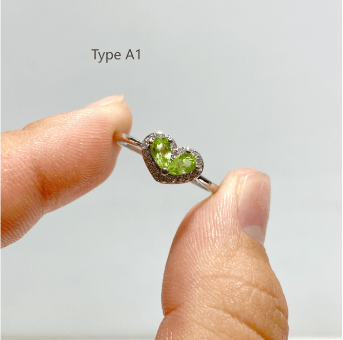 6 Types Peridot Cut Faceted Ring Wholesale - Wholesale Crystals