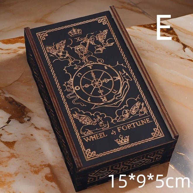 6 Wooden Tarot Cards Storage Box - Wholesale Crystals