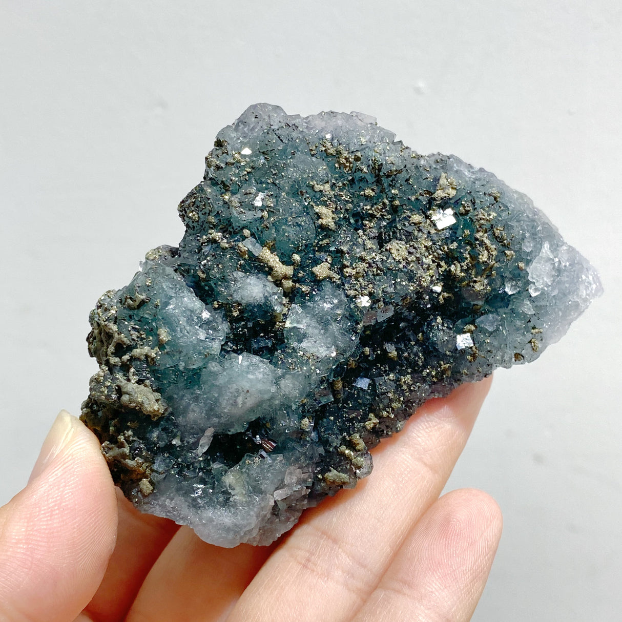 17 Pieces Raw Stone Fluorite Mixed Pyrite Specimen