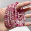 6mm Pink Rhodonite Mixed Quartz Bracelets Wholesale - Wholesale Crystals