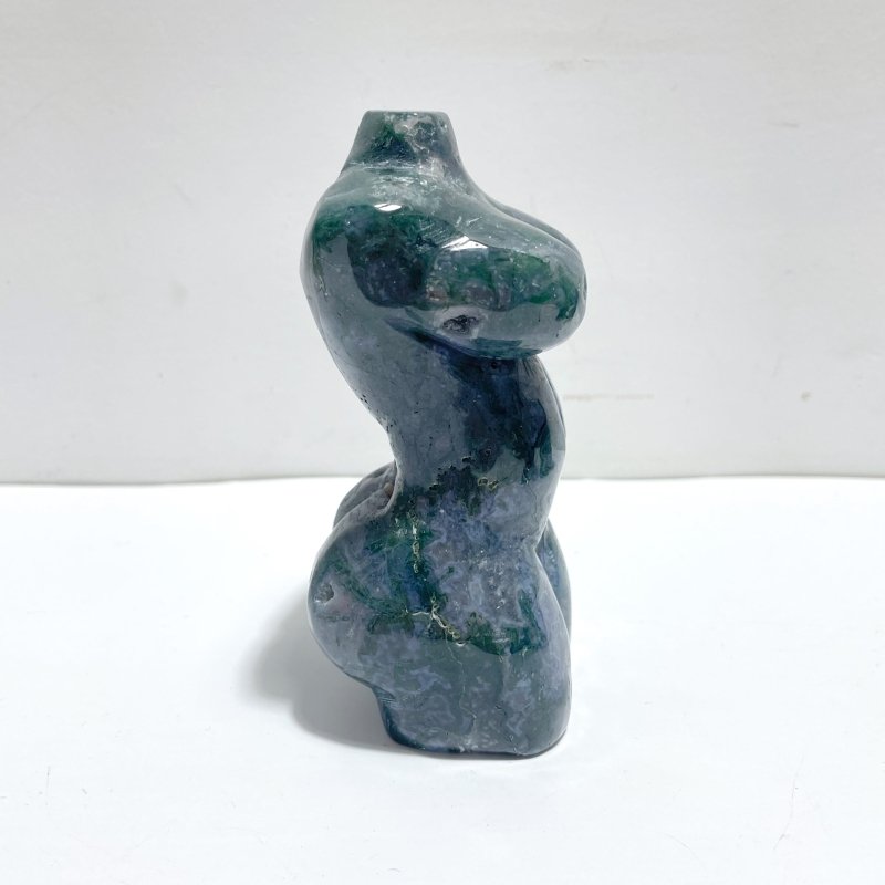 7 Pieces 4.5in Moss Agate Goddess Carving - Wholesale Crystals