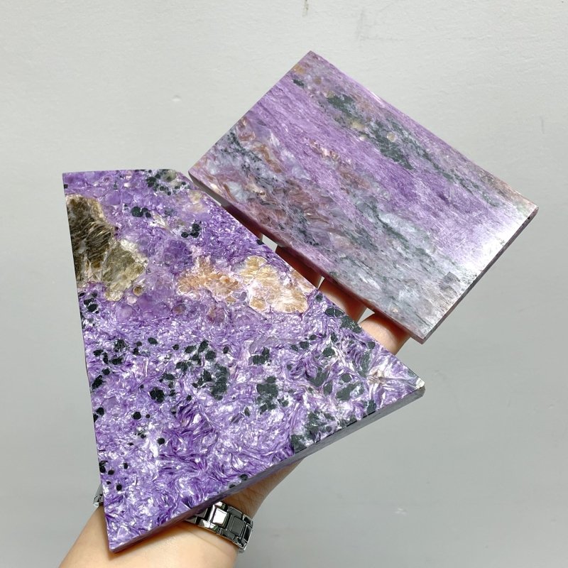 7 Pieces Beautiful High Quality Charoite Slab - Wholesale Crystals