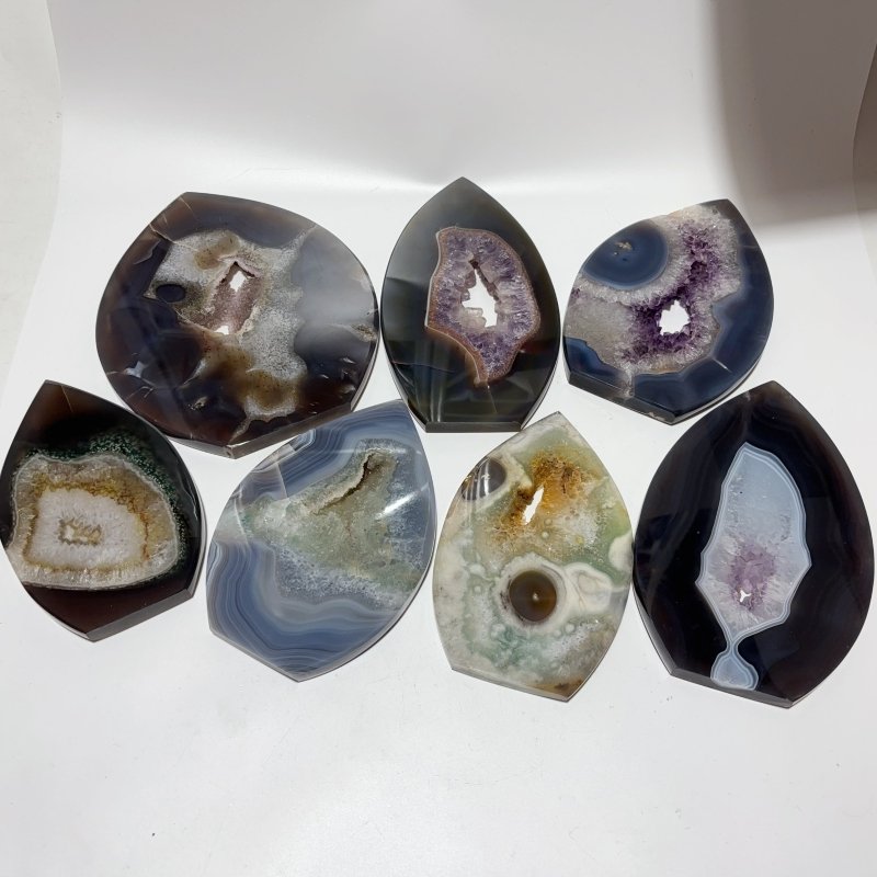 7 Pieces Beautiful Large Geode Druzy Agate Arrow Head Shape -Wholesale Crystals