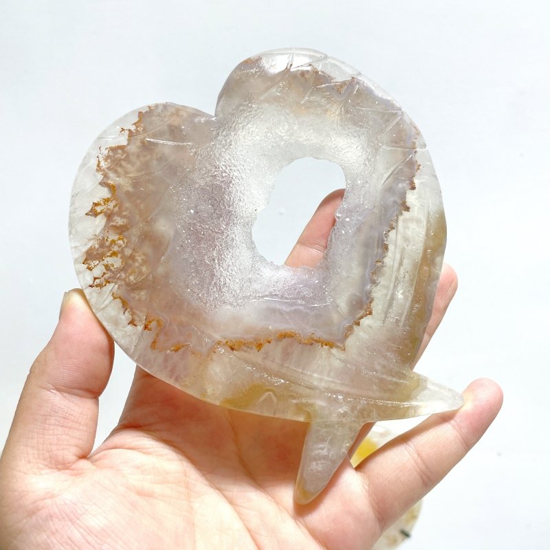 7 Pieces Geode Druzy Agate Fish Carving With Stand - Wholesale Crystals