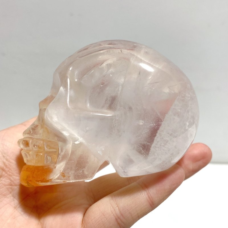 7 Pieces Hematoid Quartz Golden Fire Quartz Skull Carving - Wholesale Crystals
