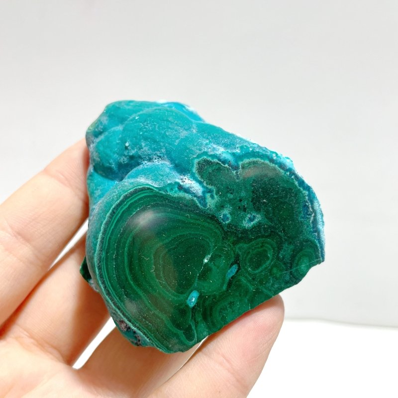 7 Pieces High Quality Beautiful Chrysocolla Mixed Malachite Slab Specimen - Wholesale Crystals