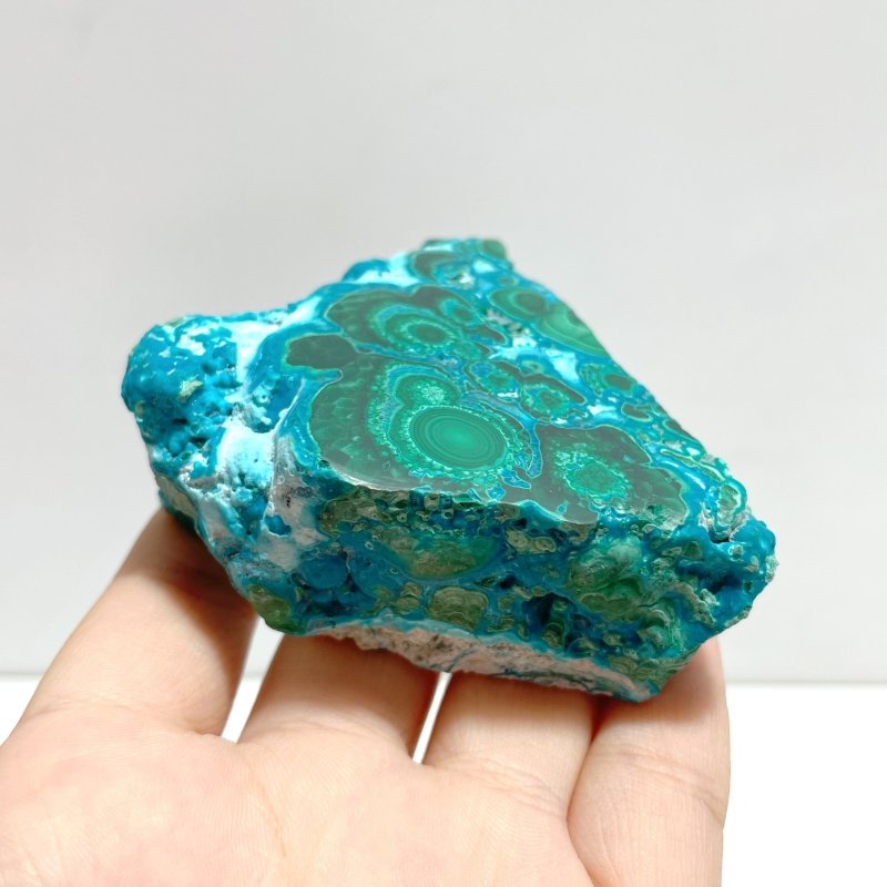 7 Pieces High Quality Beautiful Chrysocolla Mixed Malachite Slab Specimen - Wholesale Crystals