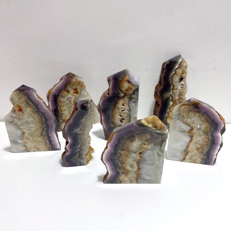 7 Pieces Large Fluorite Mixed Pyrite Point - Wholesale Crystals