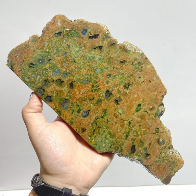 7 Pieces Peacock Eye Rain Forest Jasper Slab - Wholesale Crystals