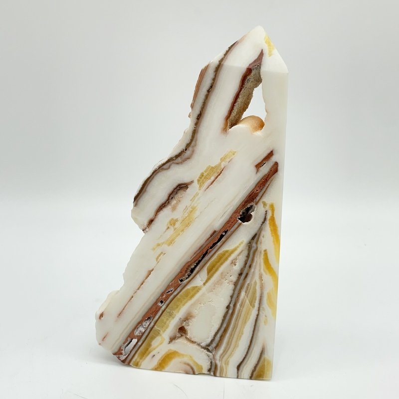 7 Pieces Yellow Calcite Slab Tower Points -Wholesale Crystals