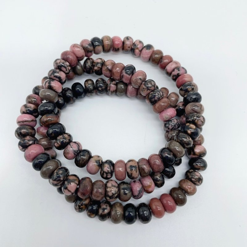 7 Types Rondelle Beads Bracelet Wholesale Moss Agate Red Jasper -Wholesale Crystals