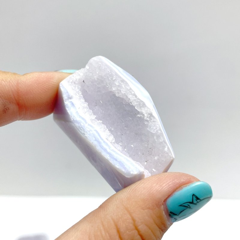 70 Pieces Blue Chalcedony Geode Free Form - Wholesale Crystals