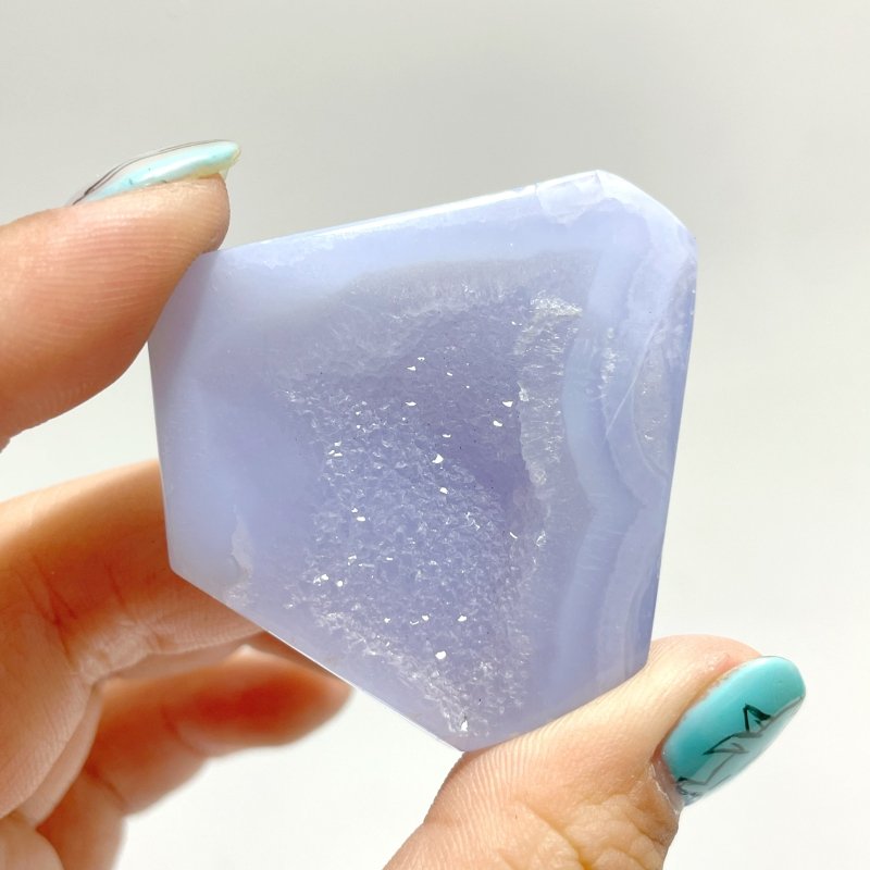 70 Pieces Blue Chalcedony Geode Free Form - Wholesale Crystals