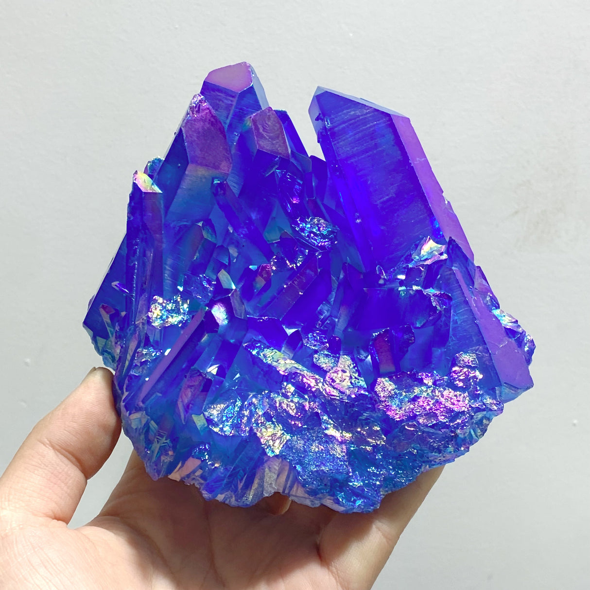 14 Pieces Aura Colorful Clear Quartz Cluster